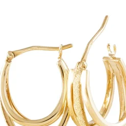 Histoire d'Or Créoles Clarette Plaqué Or Jaune Sale