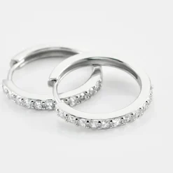 Histoire d'Or Créoles Classique Argent Blanc Jussi Oxyde De Zirconium Best