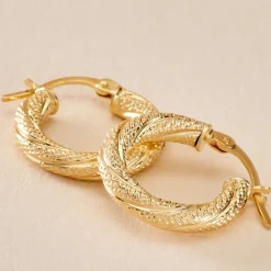 Histoire d'Or Créoles Clematis Or Jaune Sale