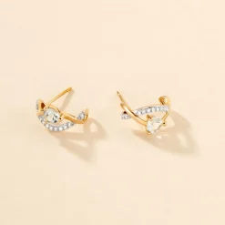 Histoire d'Or Créoles Clothilde Or Jaune Topaze Oxyde De Zirconium or jaune topaze bleu sky Sale