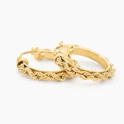 Histoire d'Or Créoles Cordeline Or Jaune New