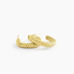 Histoire d'Or Créoles Dafnie Acier Jaune