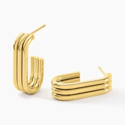 Histoire d'Or Créoles Dafnie Acier Jaune Best