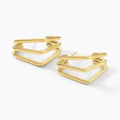 Histoire d'Or Créoles Dieppe Acier Jaune Discount