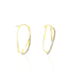 Histoire d'Or Créoles Domitilla Or Jaune Strass Online