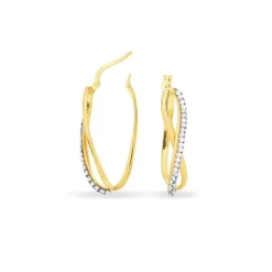 Histoire d'Or Créoles Domitilla Or Jaune Strass Online