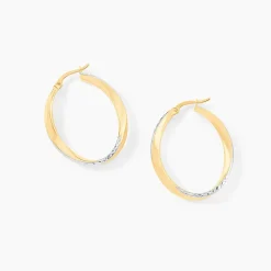 Histoire d'Or Créoles Doralynne Or Bicolore New