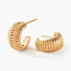 Histoire d'Or Créoles Dune Plaqué Or Doré