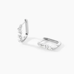 Histoire d'Or Créoles Eclat d'Aurore Argent Blanc Oxyde De Zirconium New