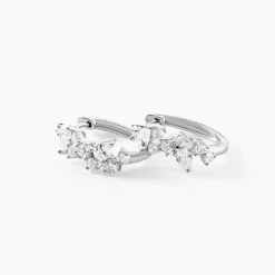 Histoire d'Or Créoles Eclat d'Aurore Argent Blanc Oxyde De Zirconium Online