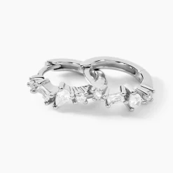 Histoire d'Or Créoles Eitane Argent Blanc Oxyde De Zirconium Discount