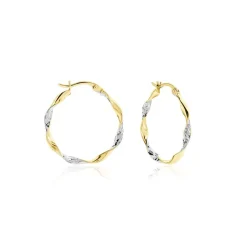 Histoire d'Or Créoles Eleanie Fil Vrille Or Bicolore Discount