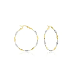 Histoire d'Or Créoles Eleanie Fil Vrille Or Bicolore Best