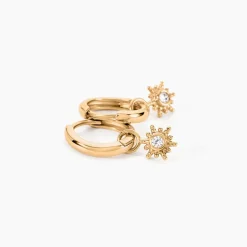 Histoire d'Or Créoles Ellie Plaque Or Jaune Oxyde De Zirconium