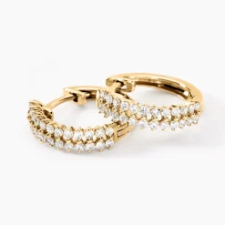 Histoire d'Or Créoles Epiphany Or Jaune Diamant Synthétique Sale