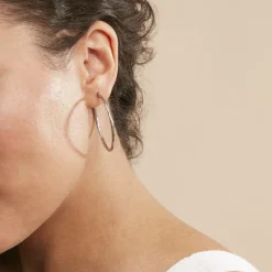 Histoire d'Or Créoles Esaias Acier Blanc Hot