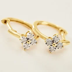 Histoire d'Or Créoles Eternal Spring Or Jaune Diamant