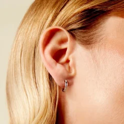 Histoire d'Or Créoles Eugenya Argent Blanc Oxyde De Zirconium