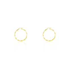 Histoire d'Or Créoles Falbala Or Jaune Hot