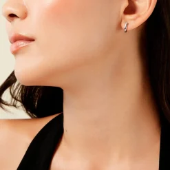 Histoire d'Or Créoles Fillipa Argent Blanc Sale