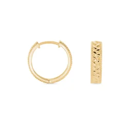 Histoire d'Or Créoles Gaia Plaqué Or Jaune Sale