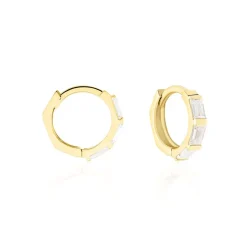 Histoire d'Or Créoles Gatsby Or Jaune Oxydes De Zirconium Sale