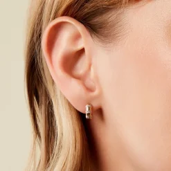 Histoire d'Or Créoles Hamino Or Jaune Diamant Sale