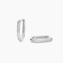 Histoire d'Or Créoles Haniya Argent Blanc Oxyde De Zirconium Best