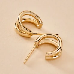 Histoire d'Or Créoles Harriett Plaqué Or Jaune Outlet