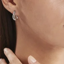 Histoire d'Or Créoles Hekate Or Blanc Strass or blanc strass blanc Discount