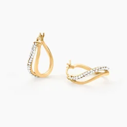 Histoire d'Or Créoles Hekate Or Jaune Strass or jaune strass blanc