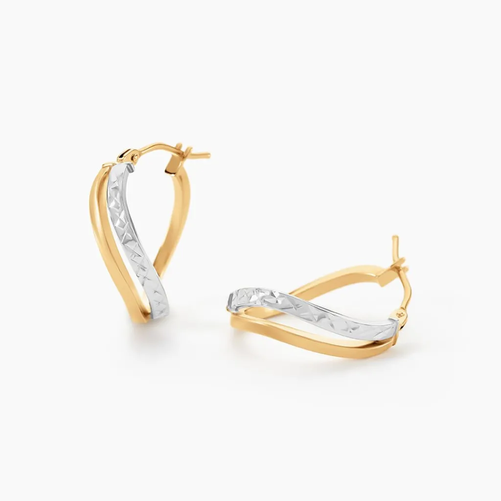 Histoire d'Or Créoles Hepsie Or Bicolore Hot