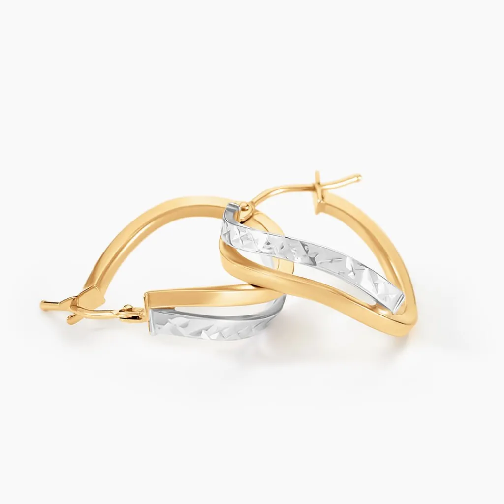 Histoire d'Or Créoles Hepsie Or Bicolore Hot