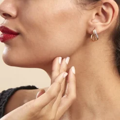 Histoire d'Or Créoles Hepsie Or Bicolore Hot