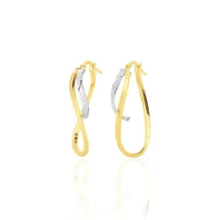 Histoire d'Or Créoles Hepsie Or Bicolore Clearance