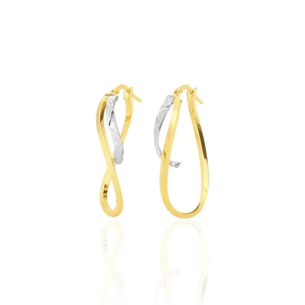 Histoire d'Or Créoles Hepsie Or Bicolore Clearance