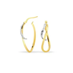 Histoire d'Or Créoles Hepsie Or Bicolore Clearance