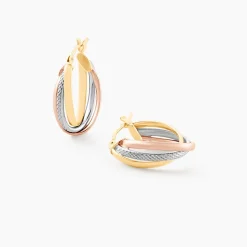 Histoire d'Or Créoles Hermande Or Tricolore Best