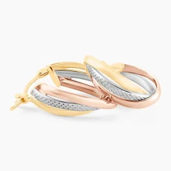 Histoire d'Or Créoles Hermande Or Tricolore Best