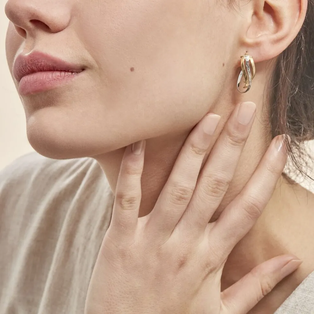 Histoire d'Or Créoles Holly Or Bicolore Sale