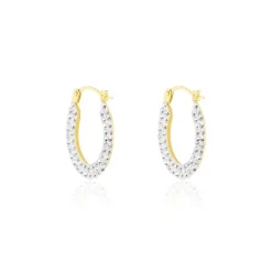 Histoire d'Or Créoles Howayda Or Jaune Cristal Clearance