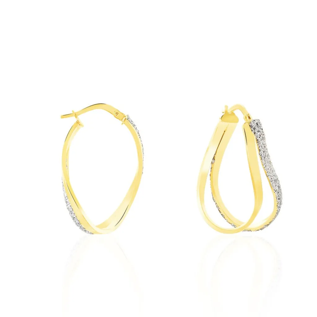 Histoire d'Or Créoles Ianis Or Bicolore New