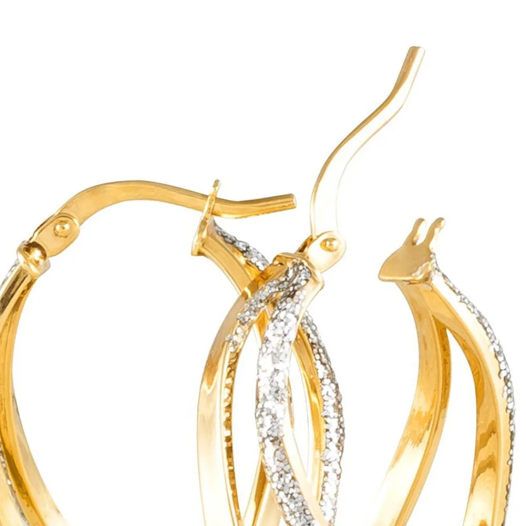 Histoire d'Or Créoles Ianis Or Bicolore New