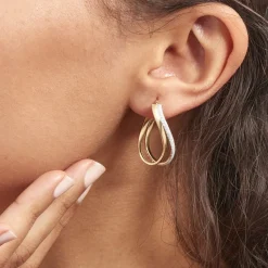 Histoire d'Or Créoles Ianis Or Bicolore New