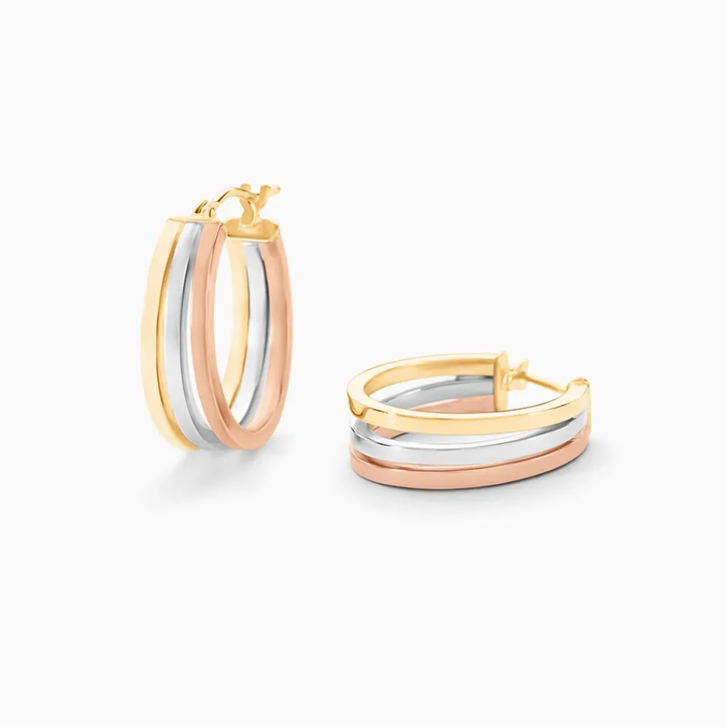 Histoire d'Or Créoles Iba Or Tricolore Hot