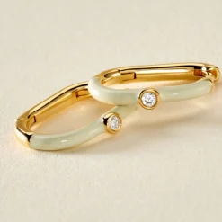 Histoire d'Or Créoles Infini Pop Argent Jaune Oxyde De Zirconium Discount