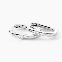 Histoire d'Or Créoles Infini Pop Argent Blanc Oxyde De Zirconium New