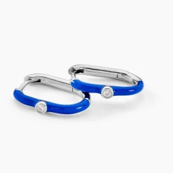 Histoire d'Or Créoles Infini Pop Argent Blanc Oxyde De Zirconium Clearance