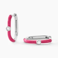 Histoire d'Or Créoles Infini Pop Argent Blanc Oxyde De Zirconium Hot