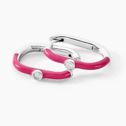 Histoire d'Or Créoles Infini Pop Argent Blanc Oxyde De Zirconium Hot